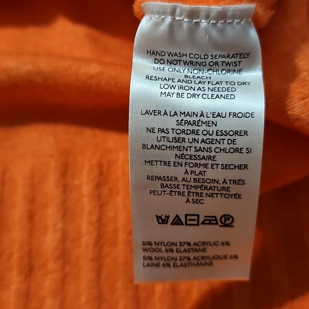 New Free People Phoebe Sweater Wool Blend Shell Coral Small Knit Pullover - Picture 8 of 10